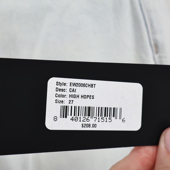 Edwin CAI Classic High Rise Straight Leg Denim Jean High Hopes Blue Size 27 NWT - Picture 4 of 10